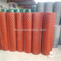 1.2mm tebal merah diperluaskan Mesh logam